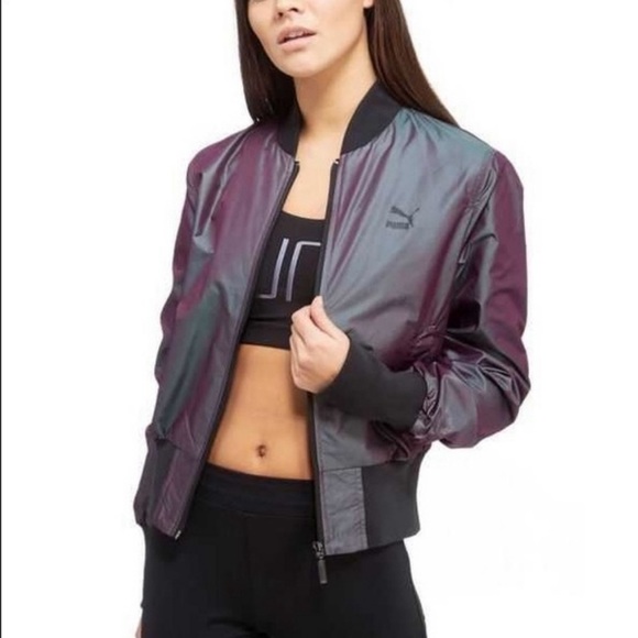 Puma Iridescent purple bomber jacket - Picture 1 of 5